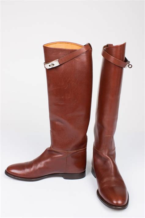 hermes riding boots brown